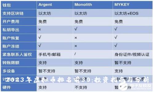 2023年虚拟币排名前30：投资指南与分析